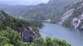 The Storli Lake, source of the water for the HEP pipeline, 53.0 miles into the ride